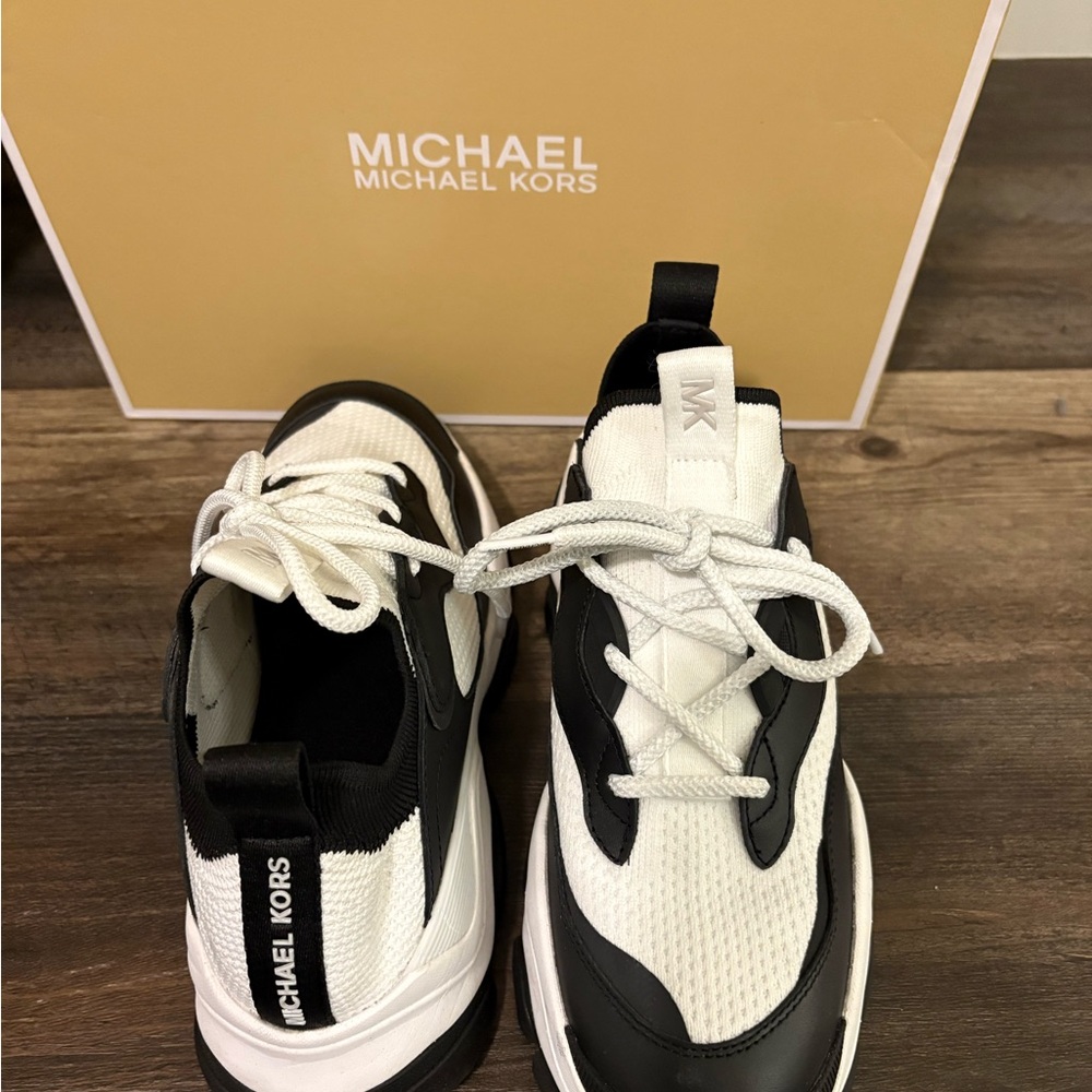 Michael Kors Black Atlas Knit Trainers